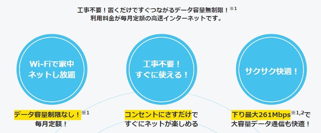 Softbank Airは工事不要、高速無線ネット