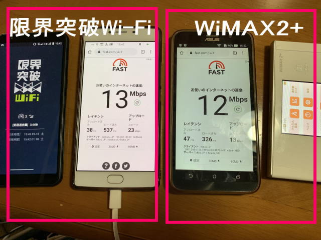 限界突破Wi-FiとWiMAXの速度比較写真2回目